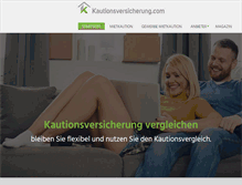 Tablet Screenshot of kautionsversicherung.com